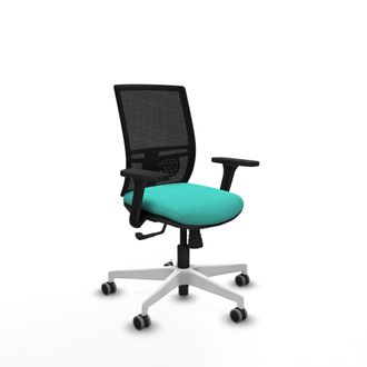 Piqueras y Crespo Silla De Oficina Piqueras Y Crespo Yunquera Negro Malla Cuero Sint&eacute;tico