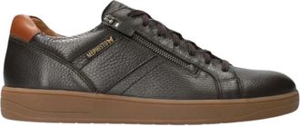Mephisto Bruine Leren Herensneaker - Heren - Sneakers - Bruin - 46 1/2 EU - Leer - Schoenen