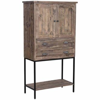 Wanderlust Deco Armario de madera marr&oacute;n 81x40x152h cm