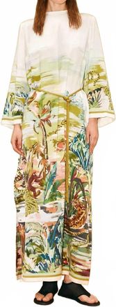 Alemais Jungle Boogie Silk Midi Dress In Multi