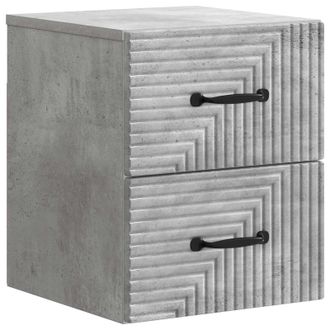vidaXL Mesita De Noche De Pared Gris Hormig&oacute;n 34,5 X 33 X 40 Cm Vidaxl