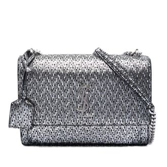 Saint Laurent Pre-owned Saint Laurent Medium Metallic Woven Leather Monogram Sunset Crossbody Ladies 13O477G3UT5YUHR1