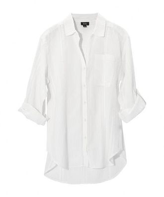 Echo Lamai Boyfriend Shirt in Cream at Nordstrom, Size X-Large