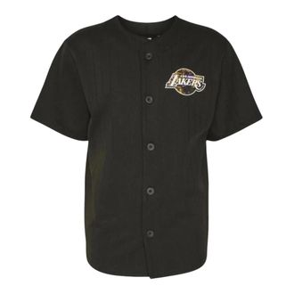 New Era Baseballjack Casacca Met Knopen - Heren - Fitness - Zwart - L - Katoen - Fitness