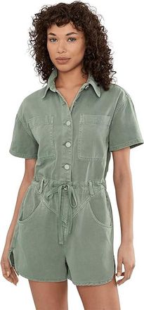Blank NYC Cash Out Romper Womens Clothing Green : LG 3.5, Cotton