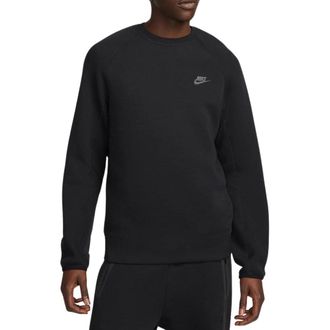 Nike Mens Small Logo Black Crewneck Sweatshirt Cotton - Size X-Large