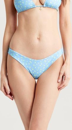 Kulani Kinis Minimalist Bikini Bottoms in Lemon Bloom at Nordstrom, Size Large