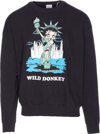 Wild Donkey Classic Black T-Shirt With Crew Neck