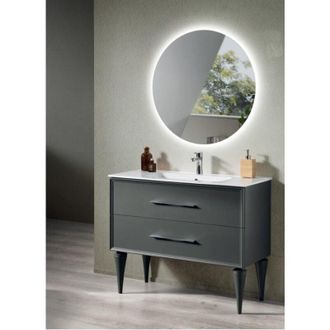 MODO Mobile bagno moderno 100 cm - Antracite Opaco - 2 cassetti - Lavabo - classic