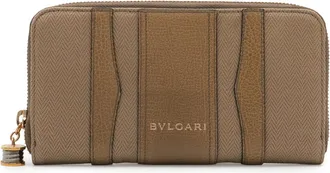 Bulgari B-zero1 Leather Canvas Wallet