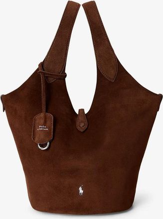 Ralph Lauren Borsa a spalla Play in suede con logo in contrasto - POLO RALPH LAUREN - gender_Woman
