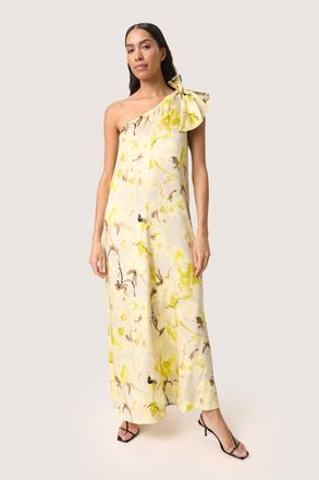 Soaked In Luxury Jurk Loose fit French Vanilla Floral Print cream