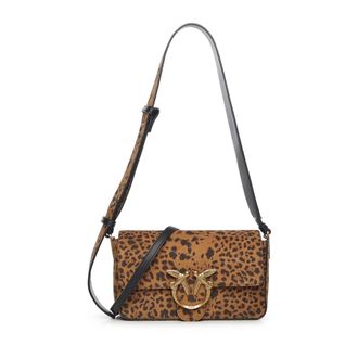 Pinko Shoulder Bags, female, Brown, ONE SIZE, Mini Slouchy Shoulder Bag
