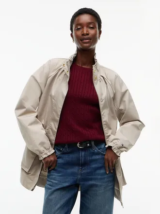 Tommy Hilfiger Womens Water-Resistant Parka - Stone - XXL