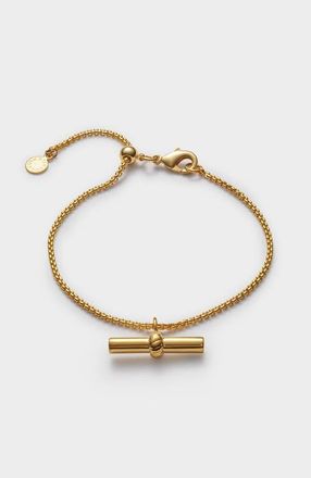 Katie Loxton Themis Large T-Bar Bracelet in Gold Coated at Nordstrom, Size 18