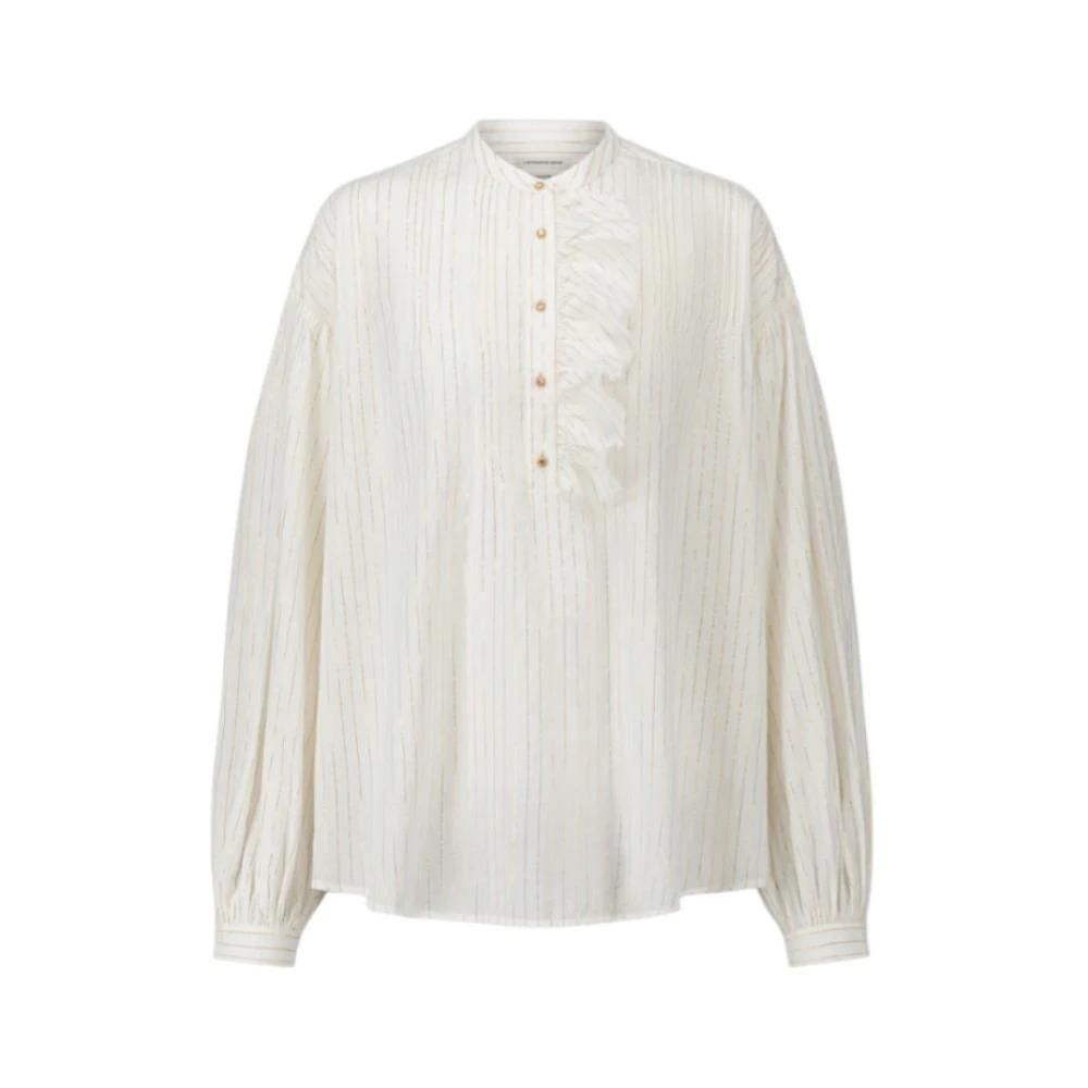 Laurence Bras Overhemden, Dames, Wit, S, Katoen, FA Blouse van