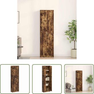 vidaXL Armadio moderno - Guardaroba Rovere fum&eacute; 55 x 25 x 189 cm Legno multistrato