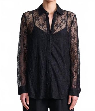 Apiece Apart Alva Button Up Top In Black
