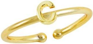 Savvy Cie Jewels 18K Yellow Gold Plated Initial Ring in Gold C at Nordstrom Rack