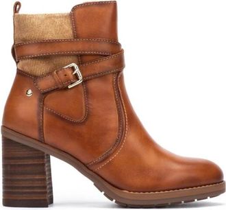 Pikolinos Pompeya Laars met Hak en Rits - Dames - Laarzen met Hak - Bruin - 35 EU - Leer - Schoenen