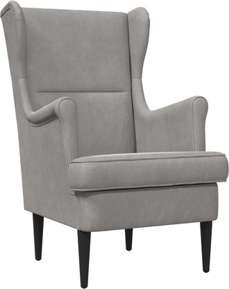 vidaXL Sill&oacute;n Gris Claro Terciopelo Vidaxl