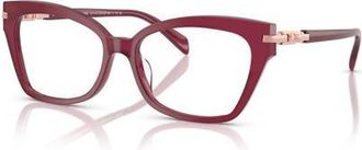 Michael Kors 54mm Square optical glasses in Red at Nordstrom