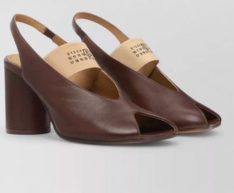 Maison Margiela numeric graphic slingback tabi heel pumps