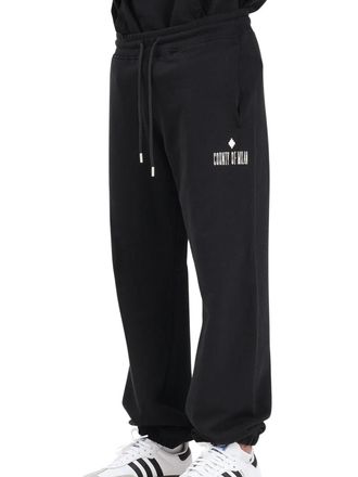 Marcelo Burlon Black Relaxed Fit Cotton Tracksuit Bottoms