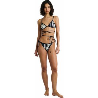 Onia Cleo Bikini Bottom in Deep Navy/egret at Nordstrom, Size Medium