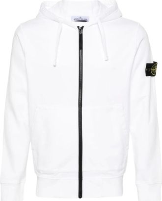 Stone Island Zip-throughs, male, White, Size: XL Zip-throughs