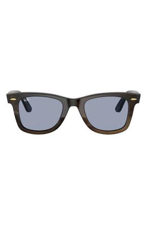 Ray-Ban 50mm Square Sunglasses in Light Brown Horn/dark Blue at Nordstrom