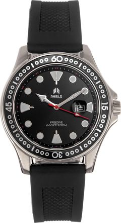 Shield Mens Freedive Strap Watch w/Date - Silver Stainless Steel - One Size