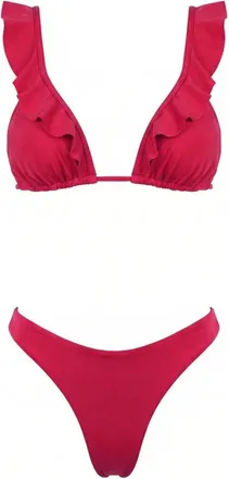 Miss Bikini V6101S Triangle Top - Dames - Bikinis - Rood - S - Badmode
