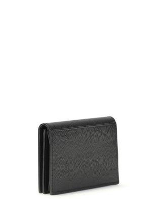 Saint Laurent Grain de Poudre Leather Card Case - Black