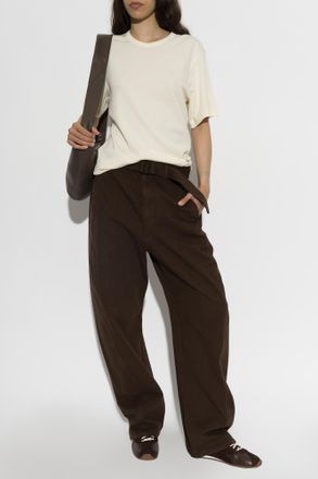 Christophe Lemaire T-shirt With A Crew Neck, Womens, Cream