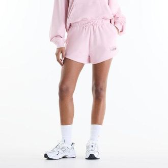 New Balance Donna Trackside French Terry Short in Rosa, Taglia XS