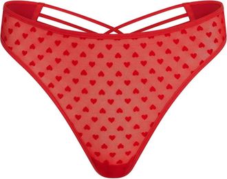 Marlies Dekkers Tanga con stampa cuore - Rosso
