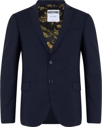 Moschino Klassieke Blazer - Heren - Business blazers - Blauw - S - Wol - Kostuums