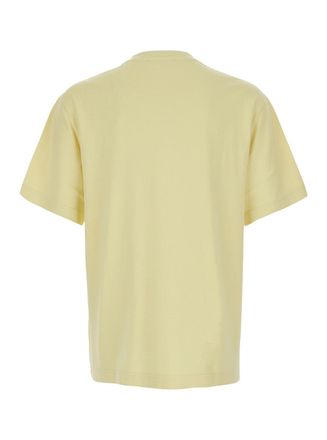 Jacquemus Mens Crew Neck T-Shirt Gros Grain Yellow Cotton T-Shirts And Polos