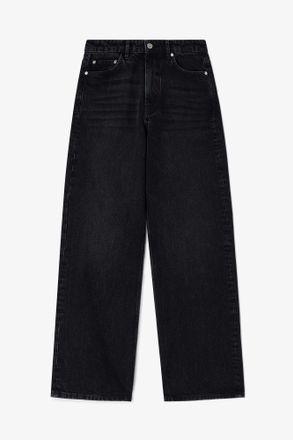 Ganni Black Lari Jeans in Rigid Denim - Size 24W/33L Organic Cotton