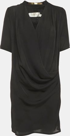 Zimmermann Black Crepe Draped Mini Dress
