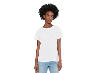 Mod-o-doc Short Sleeve Crew Neck Favorite T-Shirts Womens Clothing White 1 : LG (US 12-14), Cotton
