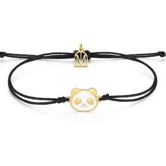 Mantra Panda Luck and Peace bracelet in Yellow Gold at Nordstrom