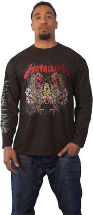 Metallica T Shirt Sanitarium Band Logo Official Unisex Black Long Sleeve S