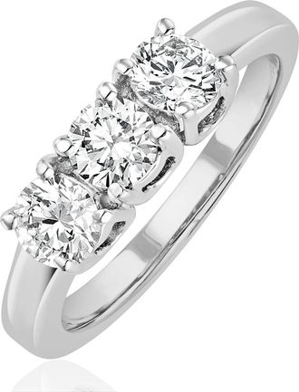 The Diamond Store Chloe 3 Stone Trilogy Lab Diamond Ring 1.00CT G/Vs in 18K White Gold