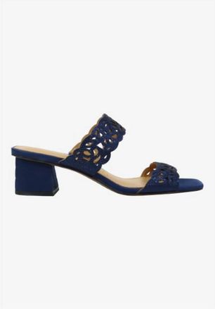 J. Rene&eacute; Womens Keetana Slip On Sandals In Navy Satin/stones