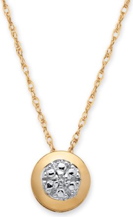 Palm Beach Jewelry Round Diamond Accented Slide Pendant in Solid 10k Gold
