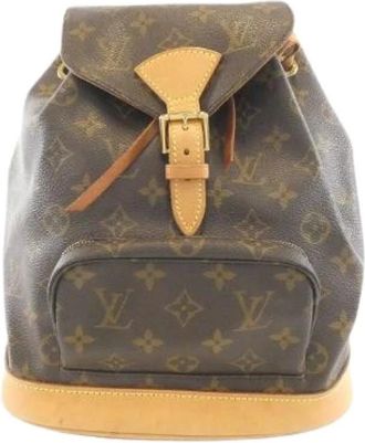 Louis Vuitton Pre-owned Backpacks, female, Brown, Size: ONE SIZE Pre-owned Montsouris Monogram Backpack