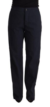 Exte High Waist Tape Cotton Womens Pants