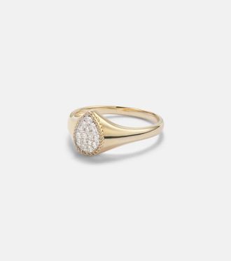 Yvonne L&eacute;on Yvonne L&eacute;on Chevali&egrave;re Baby set of 2 9kt gold rings with diamonds